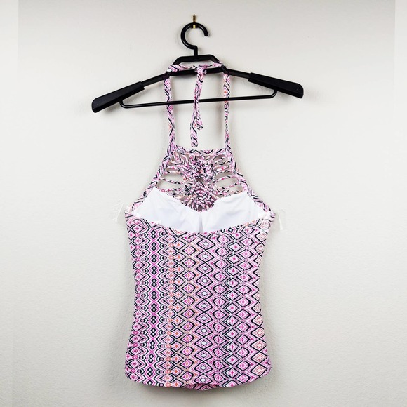 Island Escape 8 Pink Rinconi Shirred Tankini - Picture 3 of 5